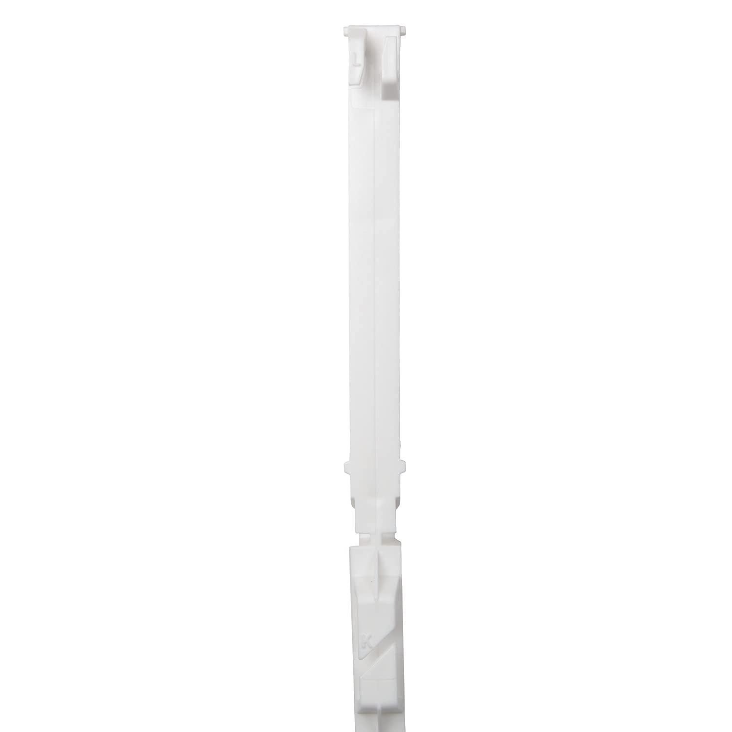 Pali di recinzione da pascolo Horizont 10 pezzi di plastica bianchi, altezza 108 cm, doppio gradino, palo di plastica con occhielli per nastri, corde, fili