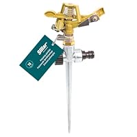 Sillar Pulsationssprenger, Rasensprenger Große Flächen 27m | Gartensprenger mit Abstandsregelung, Massiv aus Metall Sprühbildkontrolle und Rotationskontrolle, Bewässerung Großer