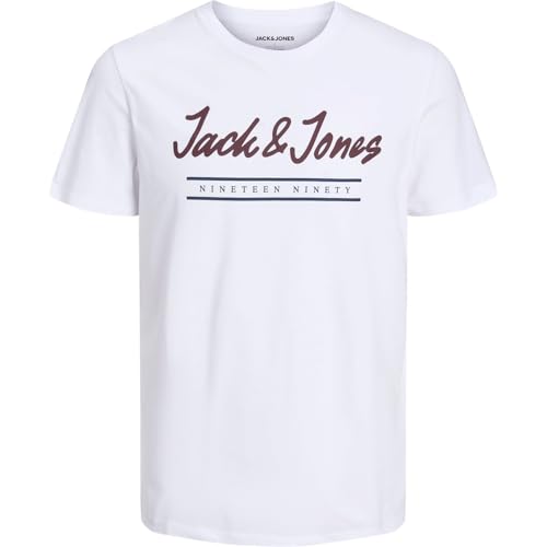 JACK & JONES Herren-T-Shirt, kurzärmelig, 5er-Pack, Weiß/Grau/Burgunderrot/Khaki/Marineblau, S – Ansicht 5