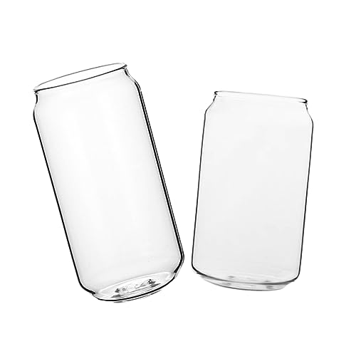 Unomor 2 Pack of Bulk Reusable Hot Cups Heat Resistant Glass Cups for Juice Milk