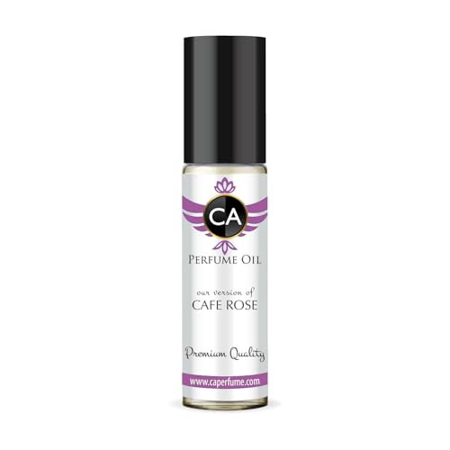 CA Perfume Impression of Cafe Rose Unisex Fragrance Oil Chypre Floral Scent Long Lasting Perfumes for Women &amp; Men Travel Size TSA Ready Mini Parfum Body Oil Roll-on 0.33 Fl Oz 10ml