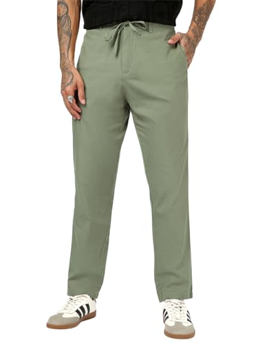 Image of Bewakoof Men's 100% Cotton Solid Regular Fit Trousers | Pant for man | Chinos pants for men | Men trousers | Casual Pants for Men | Trousers for man | Men's Regular Casual Pants | Cotton Pant for Men | Everyday Casual | Utility Streetwear | Lightweight & Flexible