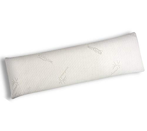 Xtreme Comforts Luxury Bamboo Shredded Memory Foam Full Size Body Pillow with Kool-Flow