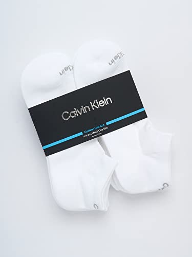 Image of Calvin Klein Mens No Show Socks - 6 Pack Soft Cotton Blend Cushioned Athletic Low Cut Socks for Men for Sports and Running