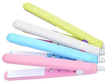 professional ceramic plate mini hair styler straightener (assorted color) for women, girls and hair stylists