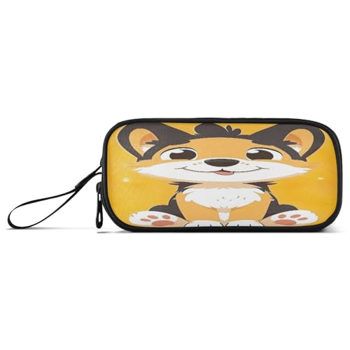 Waassud Estuche para lápices con diseño de perro de dibujos animados, gran capacidad, estuche para lápices, estuche estético con cremallera para organizador de oficina, Multicolor, Estuche para
