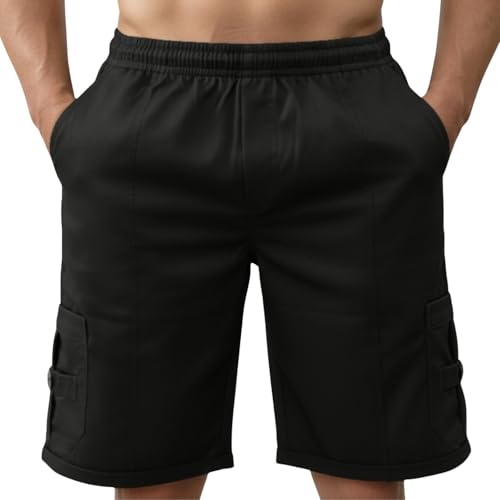 Image of NINQ Men's Half Cargo Shorts Featuring a Slim Yet Relaxed fit, Designed for Comfort. Stylish Casual Shorts with Functional Pockets, Perfect for Casual wear.