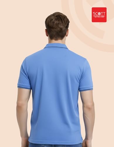 Image of Scott International Cotton Polo T Shirt | Collar Tshirts | Half Sleeves Plain T Shirt | T-Shirt |Tshirt for Men Stylish | Men's Tshirt