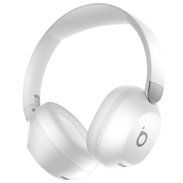Basike Fone de Ouvido Bluetooth 5.4, ANC Cancelamento de Ruído Ativo Headphone com Microfone, Certificação Hi-Pure Audio, 30 horas reprodução, LE15 (Branco)