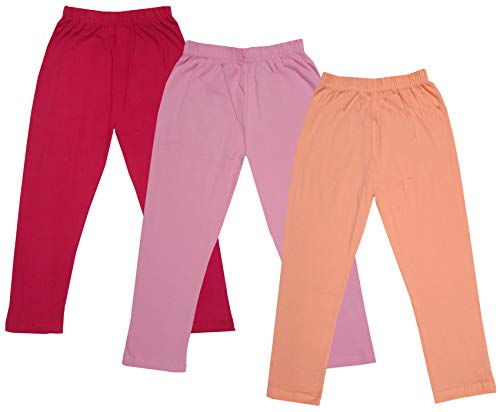 Image of indi weaves Girls Super Soft Cotton Solid Capri Pants Pack of 2