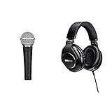 SHURE SM58 - Micrófono Vocal + Shure SRH440A Auriculares con Cable para grabación y monitorización