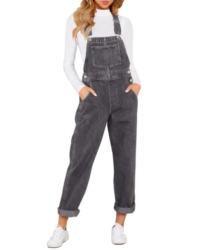 Vetinee Sommer Jumpsuit Damen Jumpsuit Sommer Damen Kieselgrau Größe Large Passt EU Größe 42 bis EU Größe 44