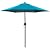 Sunnyglade 7.5' Patio Umbrella Outdoor Table Market Umbrella with Push Button Tilt/Crank, 6 Ribs (Teal Blue)