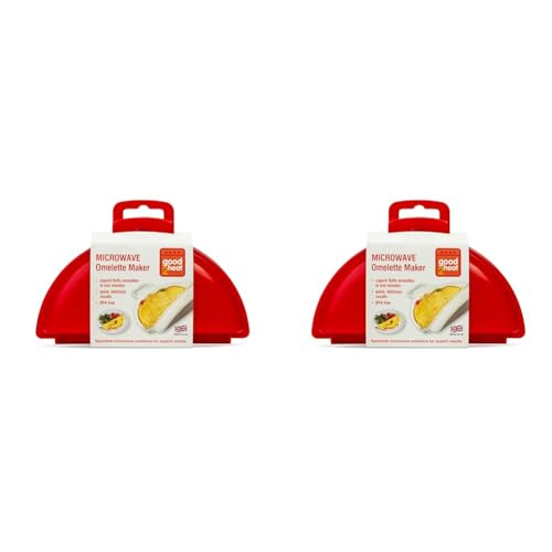 good2heat 4035 Microwave 2 Egg Omelette Maker - Red, 18 x 4 x 12 cm (Pack of 2)