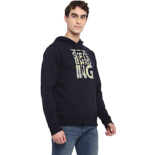 Image of Deniklo Mens Polyester Hooded Neck Sweatshirt