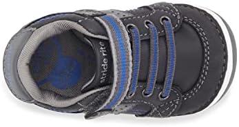 Stride Rite baby boys Srt Sm Artie Sneaker, Grey, 5.5 Wide Infant US | Image 5