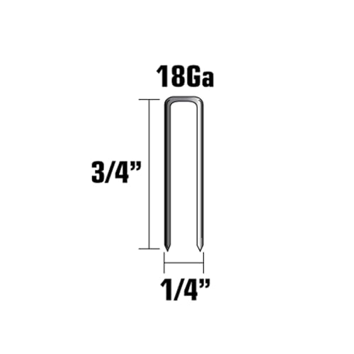 Image of Metabo HPT 1 /4 Inch x 3 /4 Inch 18 Gauge Electro Galvanized Finish Staples | 1,000 Count | 21101SHPT