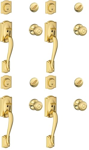 Schlage Front Door Entry Handleset Accent Lever Aged Bronze | Exterior front door handleset with deadbolt & reversible interior lever Easy install Certified securitydurability 2 keys product thumbnail 11