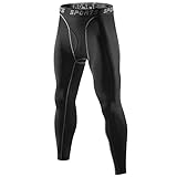 [Muxuryee] スポーツタイツ メンズ 前開きタイプ 着圧レギンス スパッツ コンプレッションタイツ アンダーウェア 3355BK M