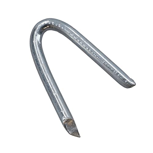 40mm U Nails galvanizados clavijas en U para alambres, cercos y mallas, paquete de 140 piezas miniatura 5