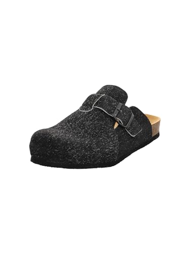 Think! Wolfi Lederfutter, Zuecos Hombre, Negro 0020, 40 EU