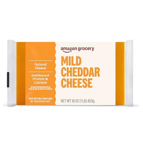Amazon Grocery, Mild Cheddar Cheese, 16 Oz (Previously Happy Belly, Packaging May Vary)