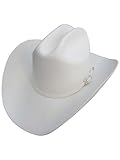 El General Men's Cowboy Hat Texana 50X Horma Julion Color White Wool (7 1/8)
