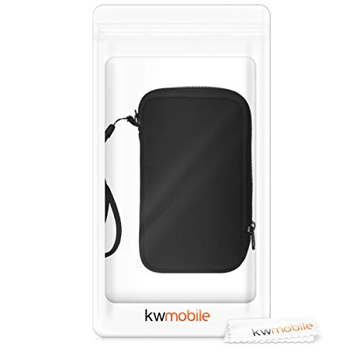 Image of kwmobile Carrying Case Compatible with Nintendo 3DS XL - Neoprene Console Pouch with Zipper - Black