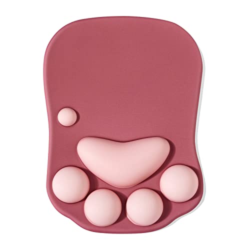 Alfombrilla De Ratón Con Soporte Para Muñeca DOITOOL - Diseño De Gato Gris, 2 Piezas