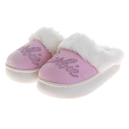 Josmo Barbie Slipper Sandal House Shoe Slippers for Women - NonSlip Comfy Plush Soft Fluffy Warm - Cream (size 5-6 Adults)
