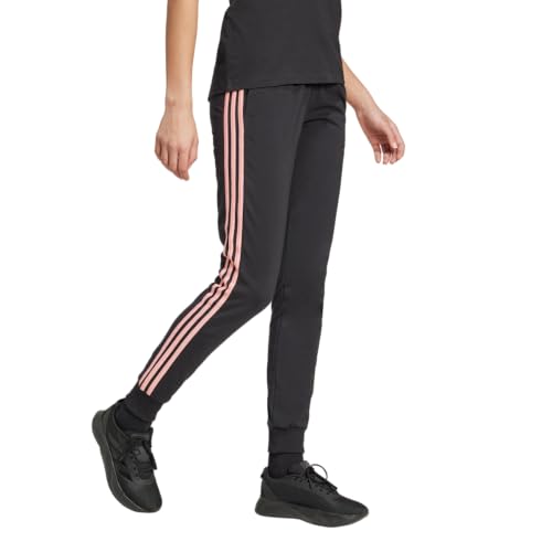 Image of adidas Womens 3-Stripes Drawstring Sweatpants Training Casual - Black