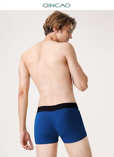 QINCAO Boxer Shorts Mens 6 Pack, No Itchy Labels, Cotton Underwear Retro Trunks, Underwear Gift Set