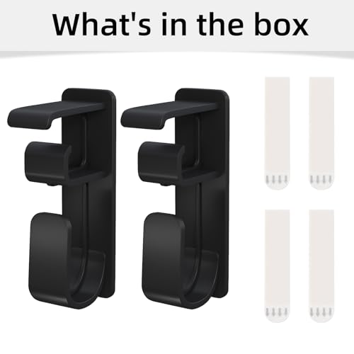 2PCS CPAP Hose Holder Hanger cpap Mask Hook & Tubing Holder for Bed with Anti-Skid Function Avoids Hose Tangle and 4 Removable Refill Strips（Damage-Free Hanging） cpap Machine Supplies