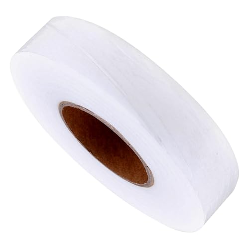MERRYHAPY Cinta Adhesiva para Dobladillo de Doble Cara Fusible Entretela No Tejida de Color Claro para Manualidades y Proyectos DIY en 1 Rollo Práctico y Resistente
