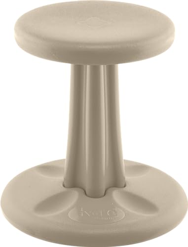 Image of Kore Kids Wobble Stool, Flexible Seating, Ages 6-7, 14in, Sand Dollar | Wiggle chair for classroom and home boosts focus, improves posture, and provides an energy outlet; anti-tip base; Made in USA
