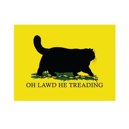 Image of Oh Lawd He Treading Fat Cat 7 inch Full Color Indoor Outdoor Vinyl Decal