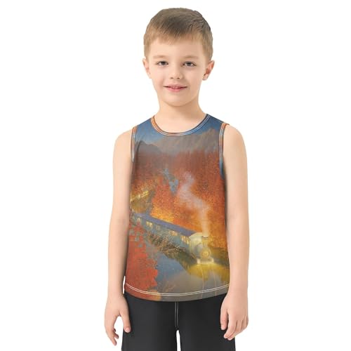 Fall Fantasy Trip Boys Tshirts Tank Tops Sleeveless Kids Vest Kids Shirts for Travel Volleyball Running Cycling 3T2