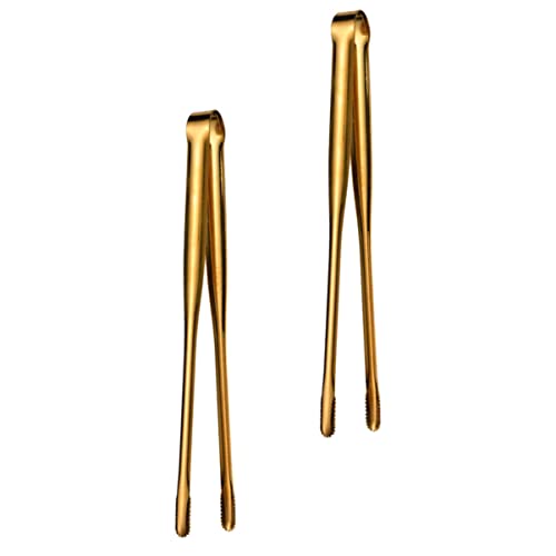 SOLUSTRE 2 Pcs Stainless Steel Barbecue Tongs Food Tongs for Grilling Serving and Cooking Heavy Duty Design for Home Parties Picnics and Weddings