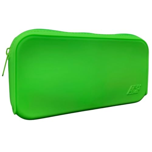 Estojo Necessaire De Silicone Praia Viagem Organizadora Bolsa para Maquiagem Higiene Pessoal Cosméticos Acessórios Armazenamento Resistente Impermeável (Verde)