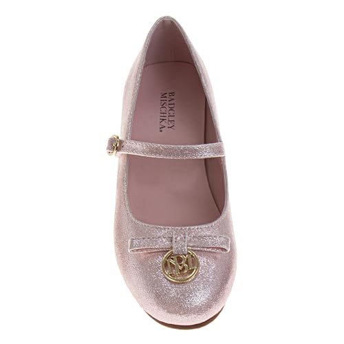 Image of Josmo Girls Low Heel Dress Pumps Crystal Strap Formal Wedding Sandals Flower Girl Shoes for Toddler /Little Kid /Big Kid