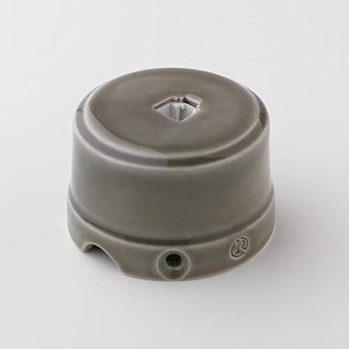 - Presa Telefonica-Dati BELLE ÉPOQUE in stile vintage per installazione con cavo tessile in pregiata porcellana artigianale colore tortora lucido