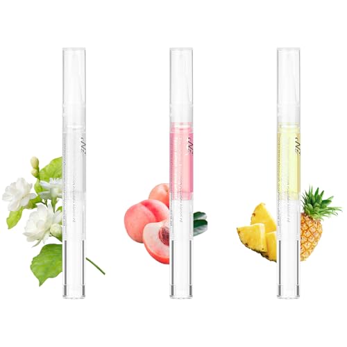 LOPHE Aceite de Cuticulas Uñas, 3*3ml Set de Aceite Hidratante de Cutícula, Sabores Mixtos, Aceite Nutritivo para Uñas para Fortalecer y Reparar las Cutículas Agrietadas y Secas (Combinación C-3pcs)