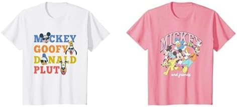 Disney Short Sleeve Crew Neck T-Shirts for Boys Girls Toddlers, Multipacks