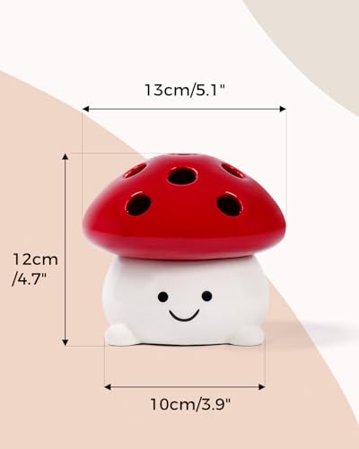 Smily Face Incense Cone Holder Cute Mushroom Incense Cone Burner Unique Gifts for Women Men