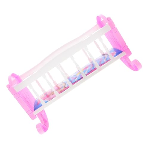 Hohopeti Cuna de Muñeca de Plástico para Niñas 14 Pulgadas Cama para Muñeca sin Ropa de Cama Accesorios Juegos de Simulación