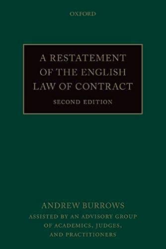 A Restatement of the English Law of Contract