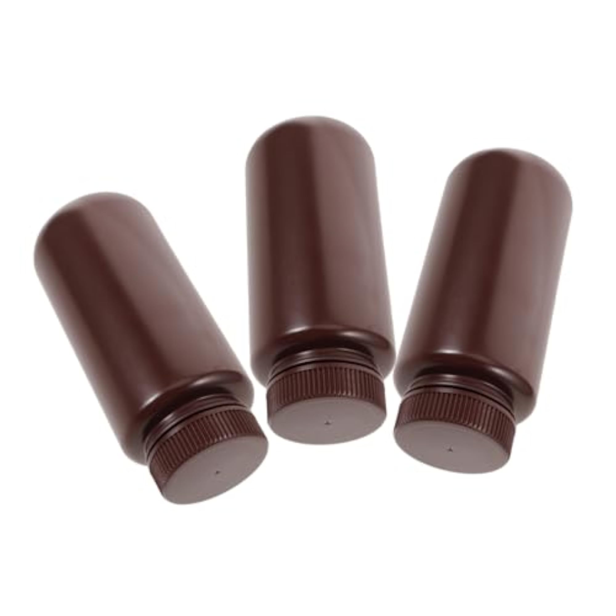 3pcs Empty Laboratory Sample Bottles Refillable Storage Containers