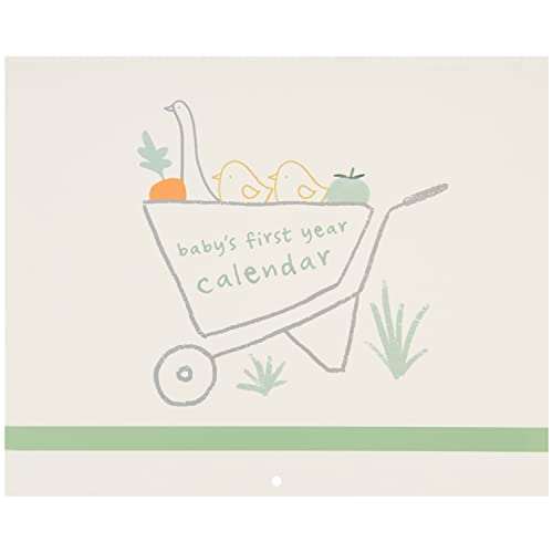 Image of Carter's BA3-24958 Homegrown Baby's First Year Calendar with Stickers, 11.2" x 9.5", Multicolor