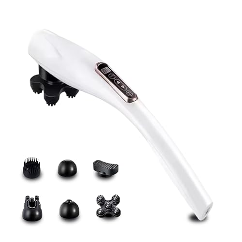 Image of NexLev Cordless Body Massager | Neck, Shoulder, Back, Legs & Thigh Pain Relief | 10 Intensity and 12 Modes | 8 Attachments | Deep Tissue Kneading for Complete Pain Relief | Charging Indicator | PM-01
