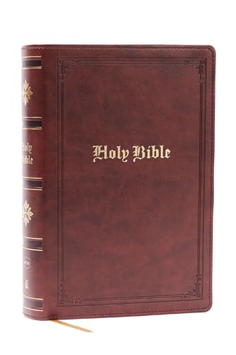 Image of NKJV Bible: Personal Size Giant Print, Brown Leathersoft, Holy Bible, Red Letter, Comfort Print: New King James Version